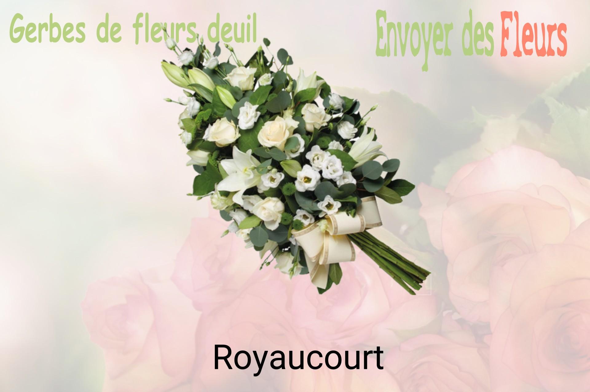 Gerbe de fleurs de deuil livrée à Royaucourt